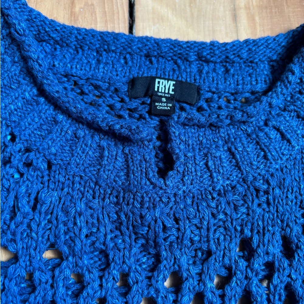 NWOT Frye crochet knit pullover sweater - Picture 4 of 4